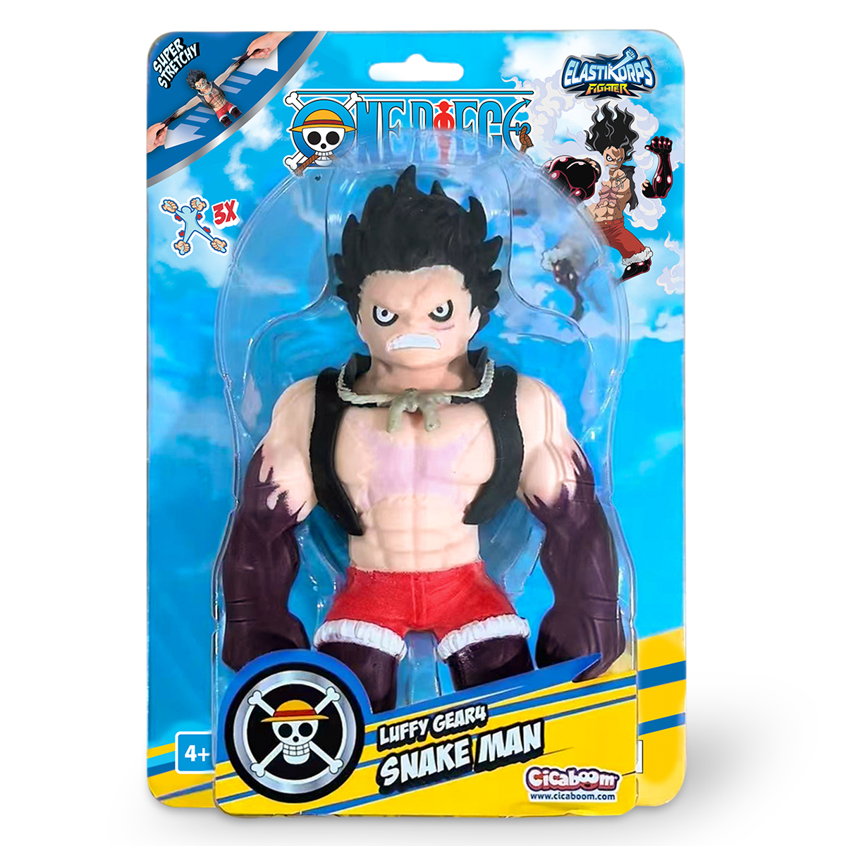 Стретч-іграшка ELASTIKORPS серії "One piece" – ЛУФФІ 4 ГІР. ЛЮДИНА-ЗМІЯ