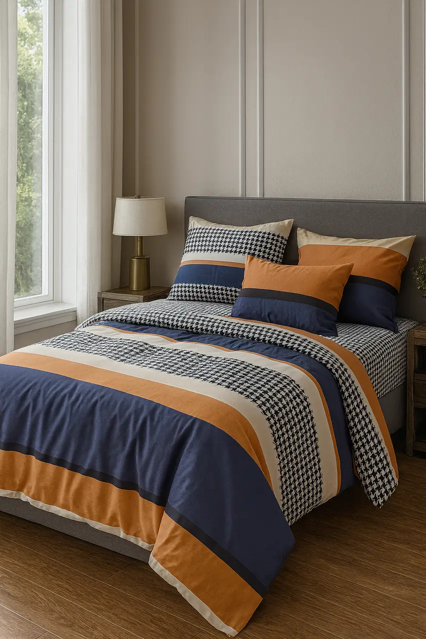 Комплект постільної білизни Ecotton двоспальний 180х215 см синій (21215АВ)