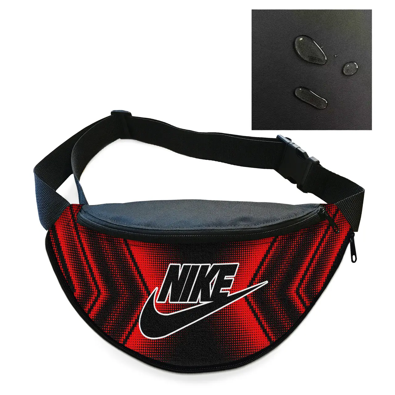 Сумка-бананка Nike чоловіча/жіноча спортивна 32×16 см з розширювачем поясна сумка або сумка через плече (3737)
