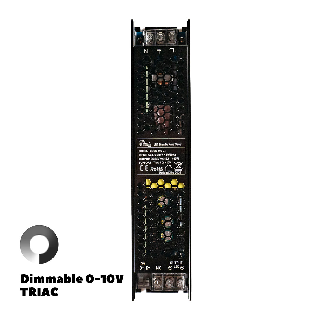 Блок живлення з димуванням TRIAC 0/1-10V 100 Вт, 24 В, 4.2 А, ІР20 SSG