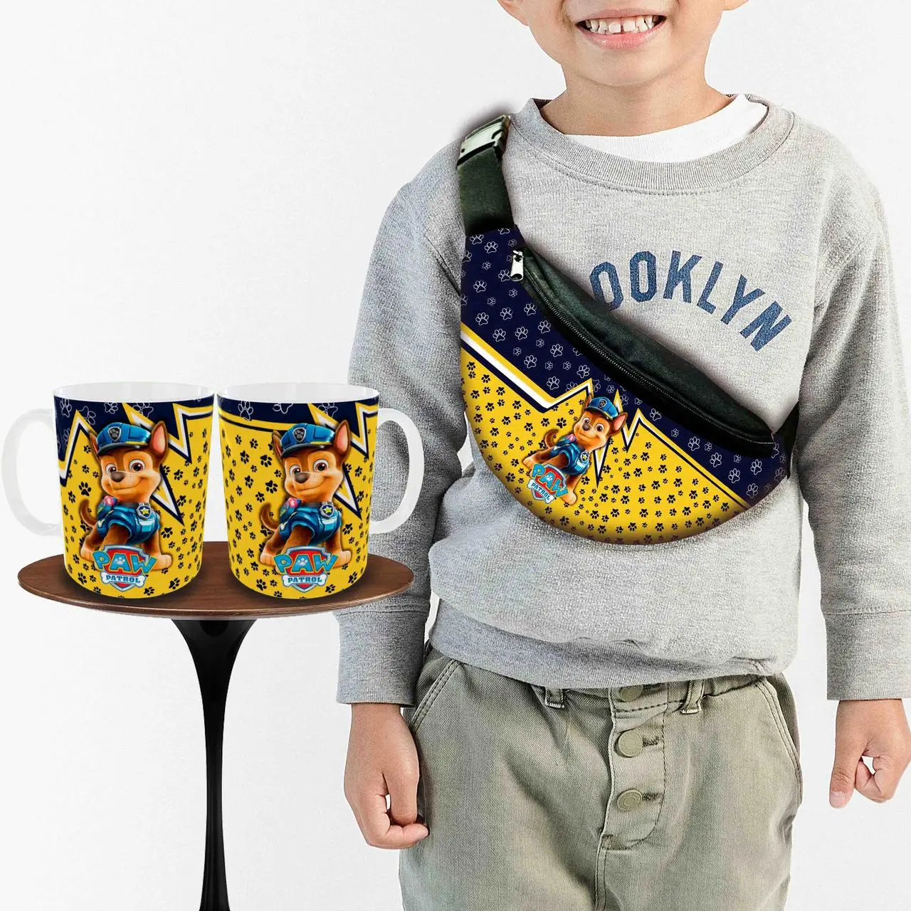 Подарунковий набір: Сумка-бананка + Кружка Щенячий патруль "Paw Patrol" дитячий, для хлопчика (00244)