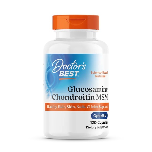 Глюкозамін & Хондроїтин & МСМ, OptiMSM, Doctor's Best, 120 капсул