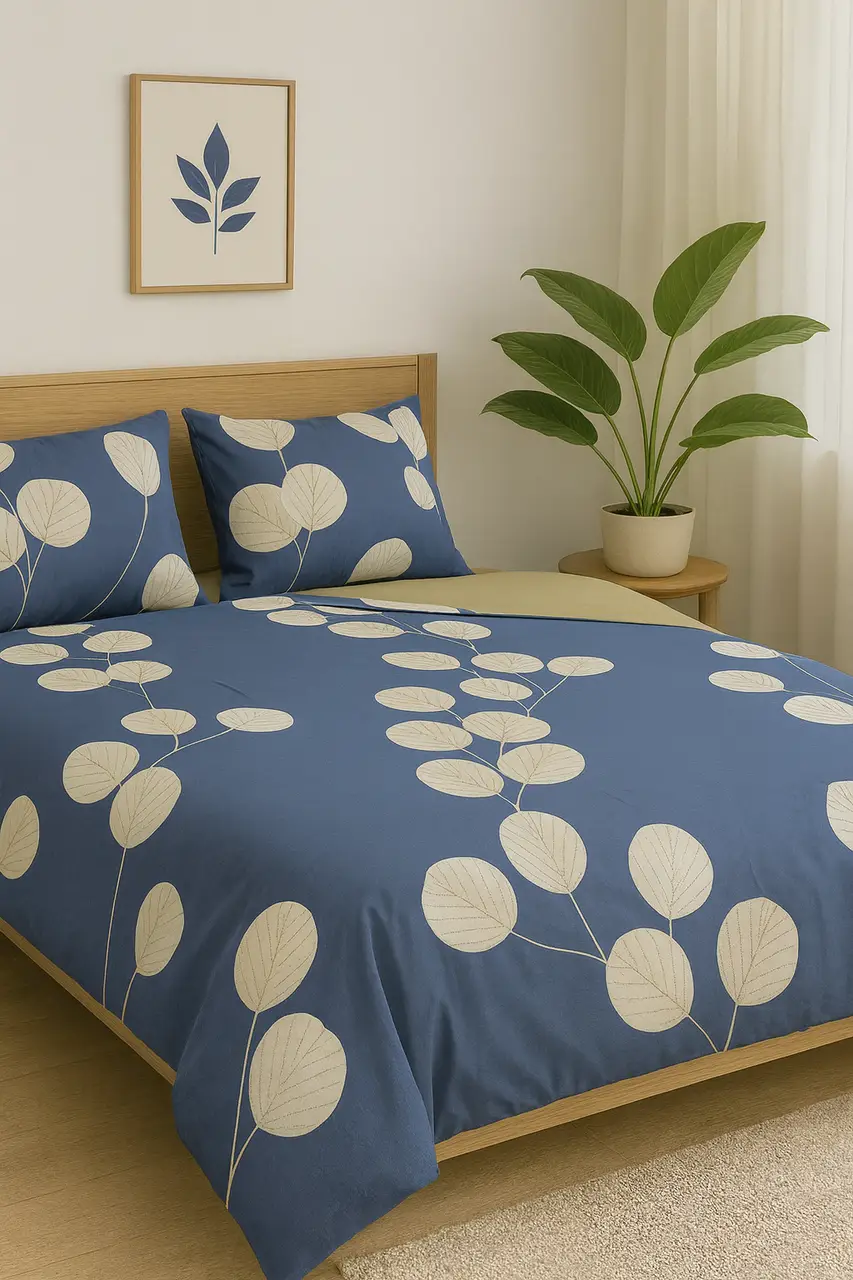 Комплект постільної білизни Ecotton Євро 210х220 см синій (21210АВ)