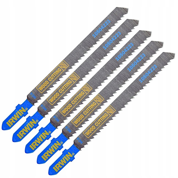 Пилки для лобзика по дереву T101BR 10TPI HCS 100 мм 5 шт, Irwin 10504223