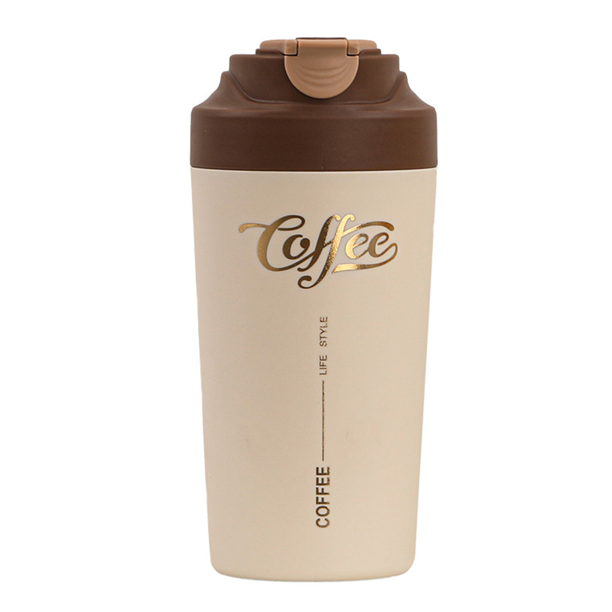 Термочашка Coffee з ремінцем 480 мл коричнева HP-14-14BR