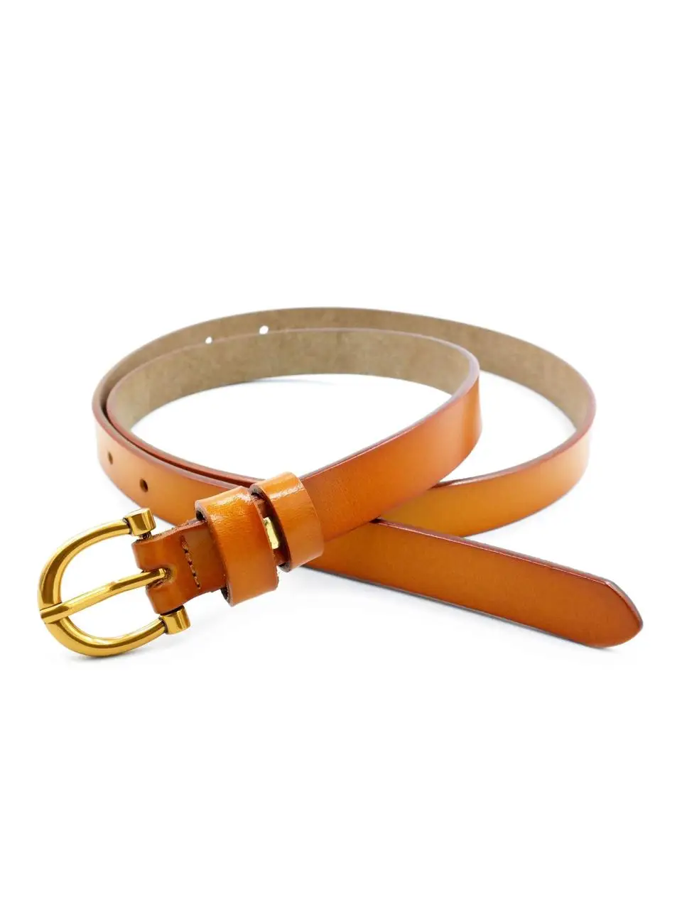 Жіночий шкіряний ремінь 1,8 х 110 см Weatro Рудий zhin-kit-18k-0071