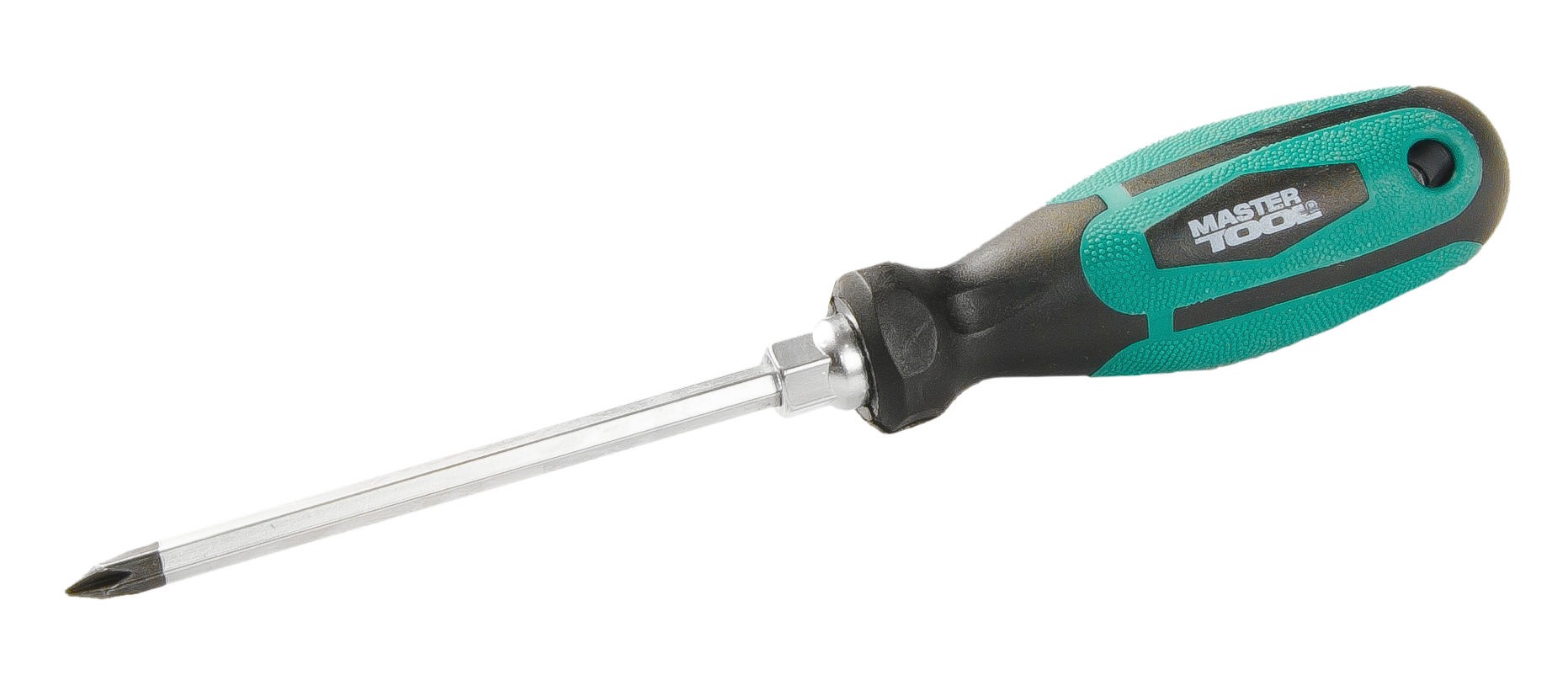 Викрутка хрестова магнітна MASTERTOOL HEXAGON РН1х100 мм ручка з TPR покриттям 45-8110