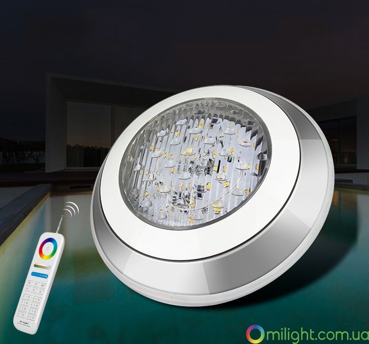 Підводний лінзований LED світильник 15W RGB+CCT + управління DMX512