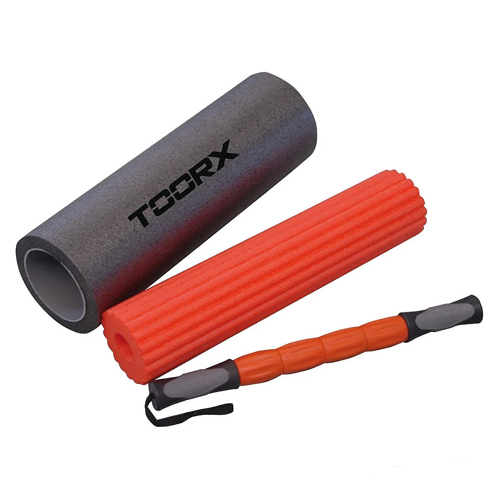 Набір масажерів Toorx Rullo 3 в 1 Nero/Arancio/Grigio (AHF-091)
