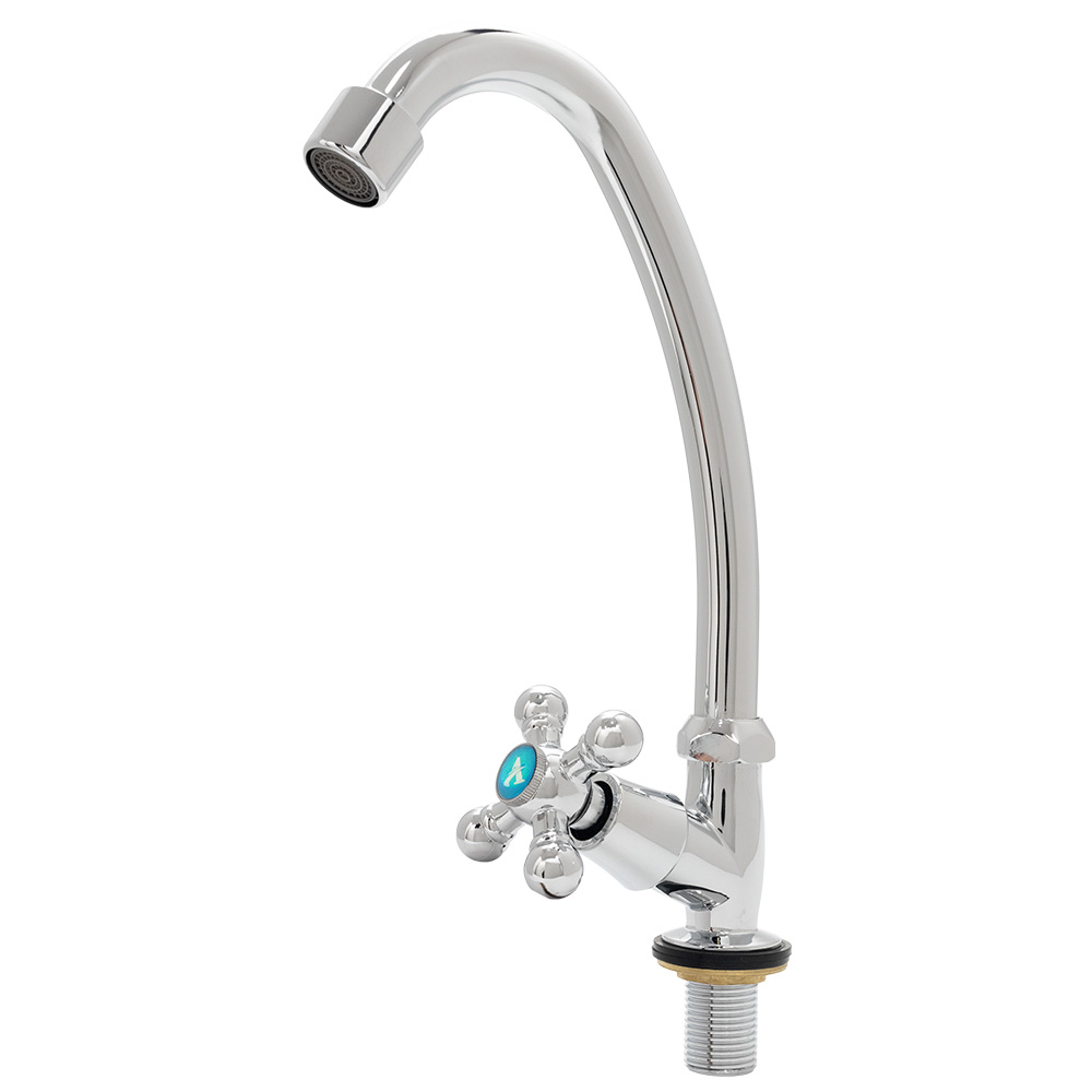 Смеситель s83 ½" монокран на гайке (КРАТНО 3шт) AQUATICA QM-1G159C (9783600)