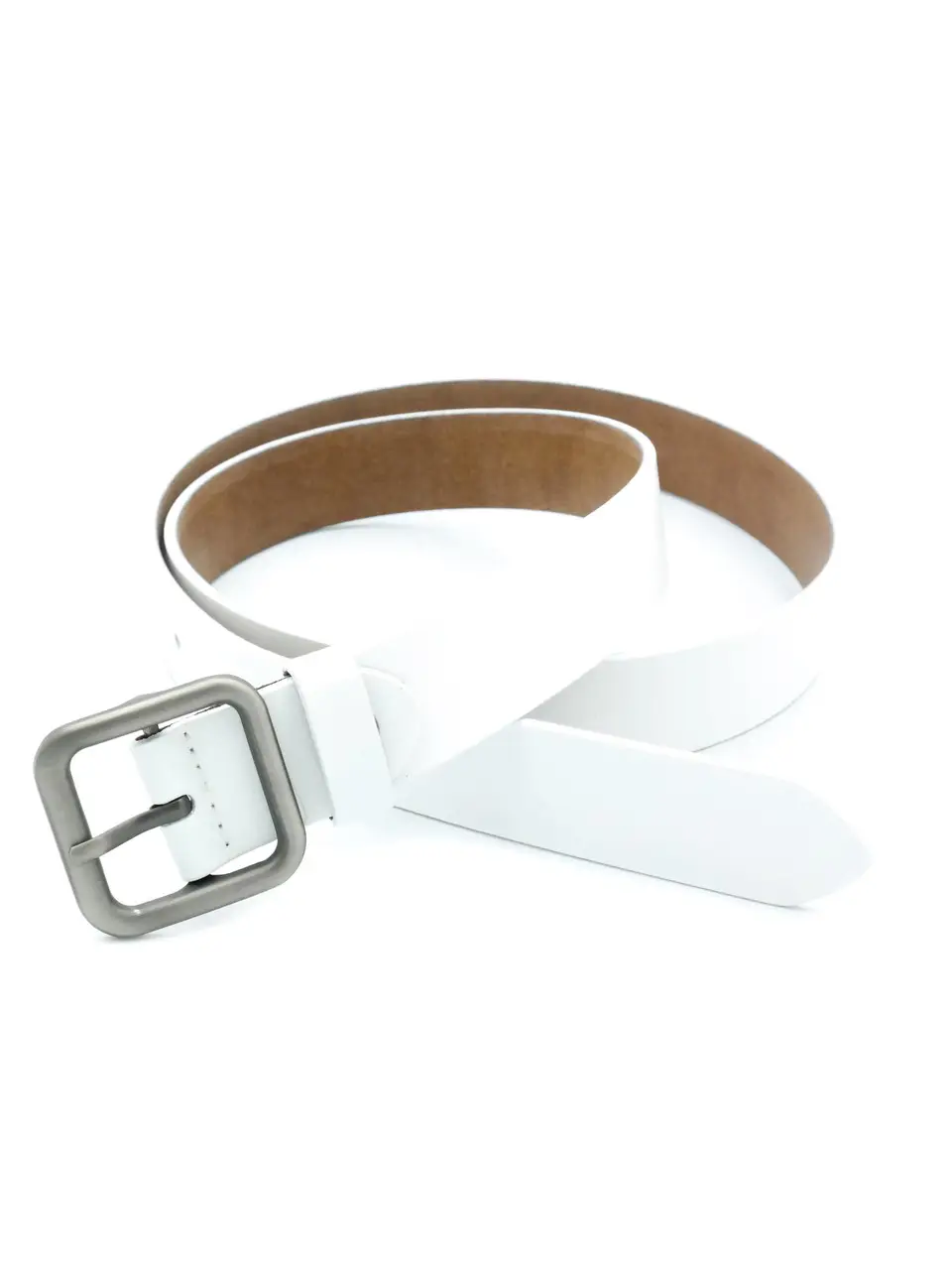 Жіночий шкіряний ремінь 2,8 х 100-115 см Weatro Білий kit-3cm-kozh-0017