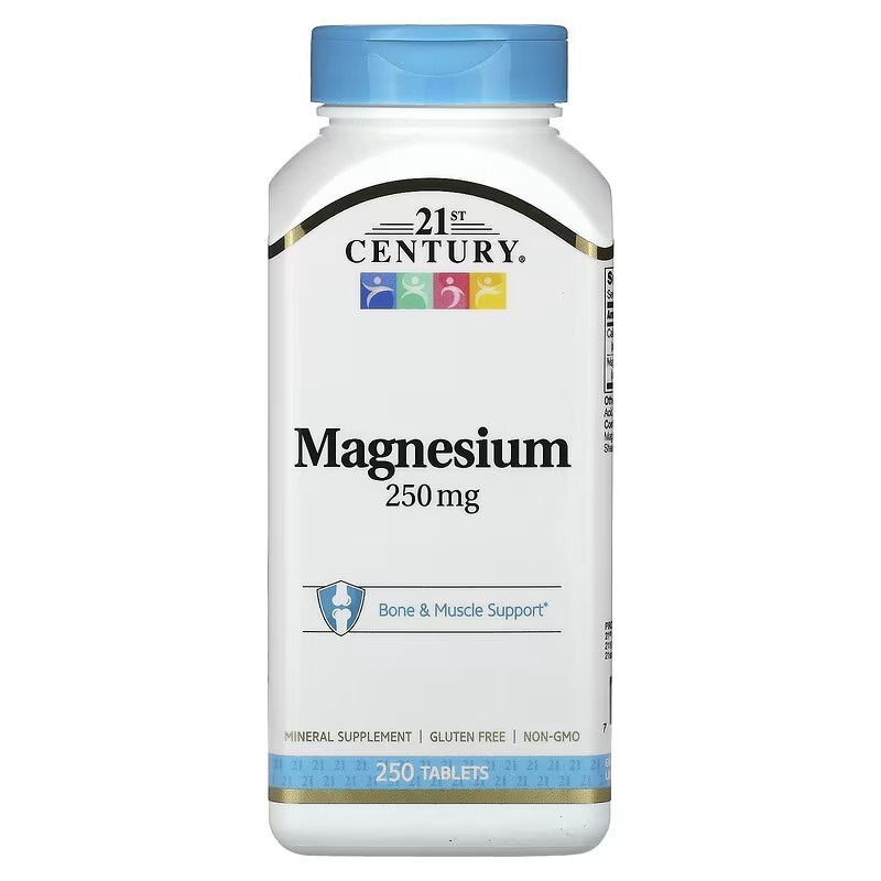Магній, 250 мг, Magnesium, 21st Century, 250 таблеток