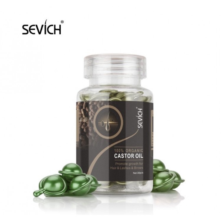 Капсулы для волос Sevich Hair Castrol Oil (для роста волос, ресниц и бровей) 30 капсул