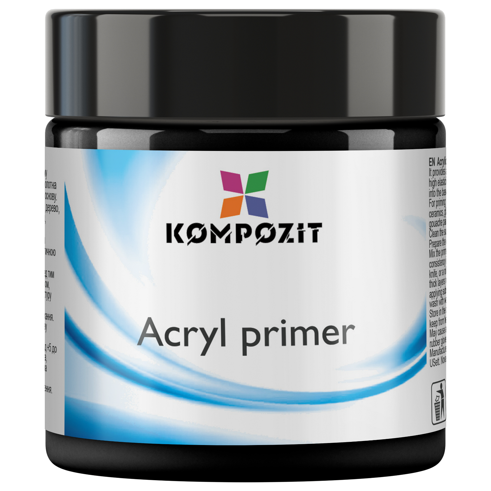 Ґрунт акриловий ART Kompozit, чорний, 150 мл, Чорний