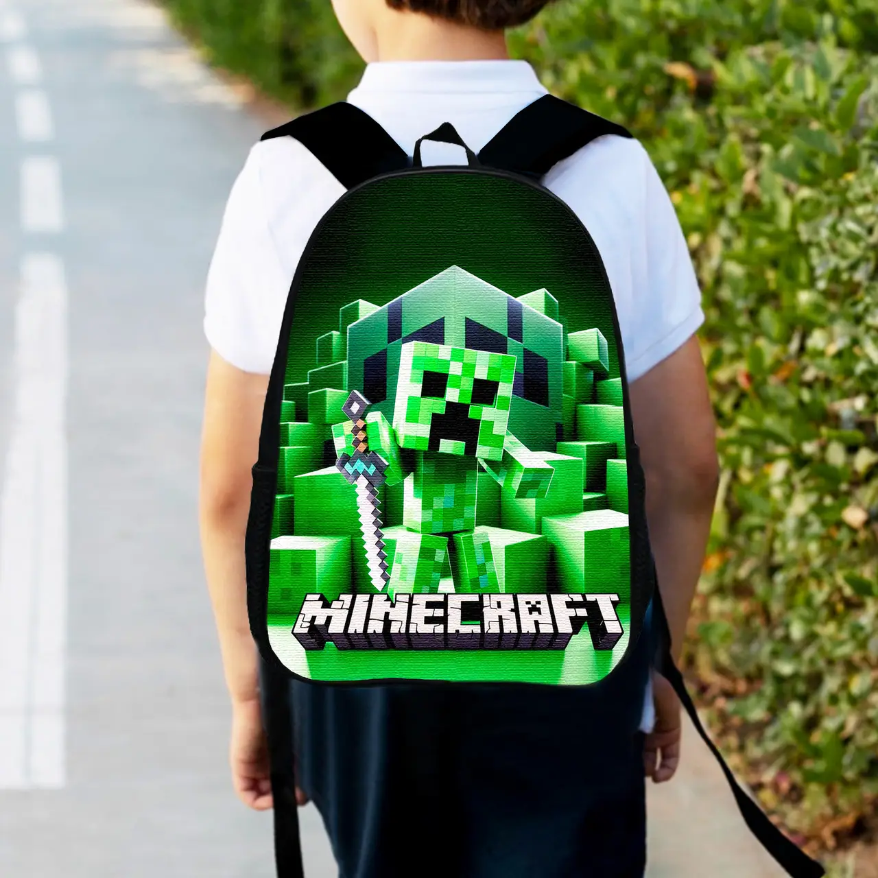 Рюкзак дитячий майнкрафт Кріпер "Minecraft" 34х27см, міський ранець для хлопчика (00527)