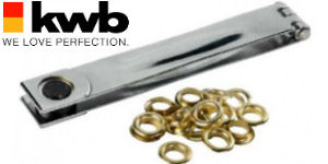Штамп для люверсів 175 мм + 12 люверсів Ø 16 мм, kwb 9297-16