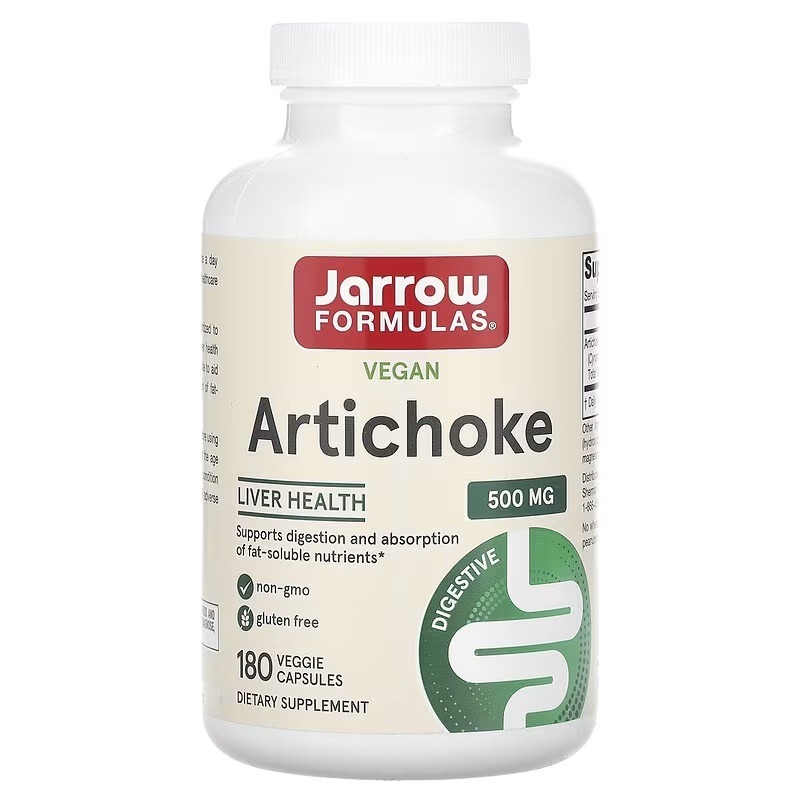 Артишок, Artichoke, Jarrow Formulas, 180 вегетаріанських капсул