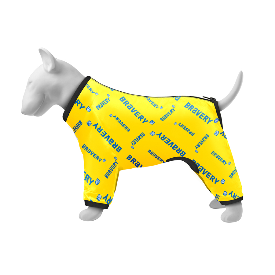 Вітровка для собак WAUDOG Clothes, малюнок "Сміливість", L50, В 70-74 см, С 47-50 см