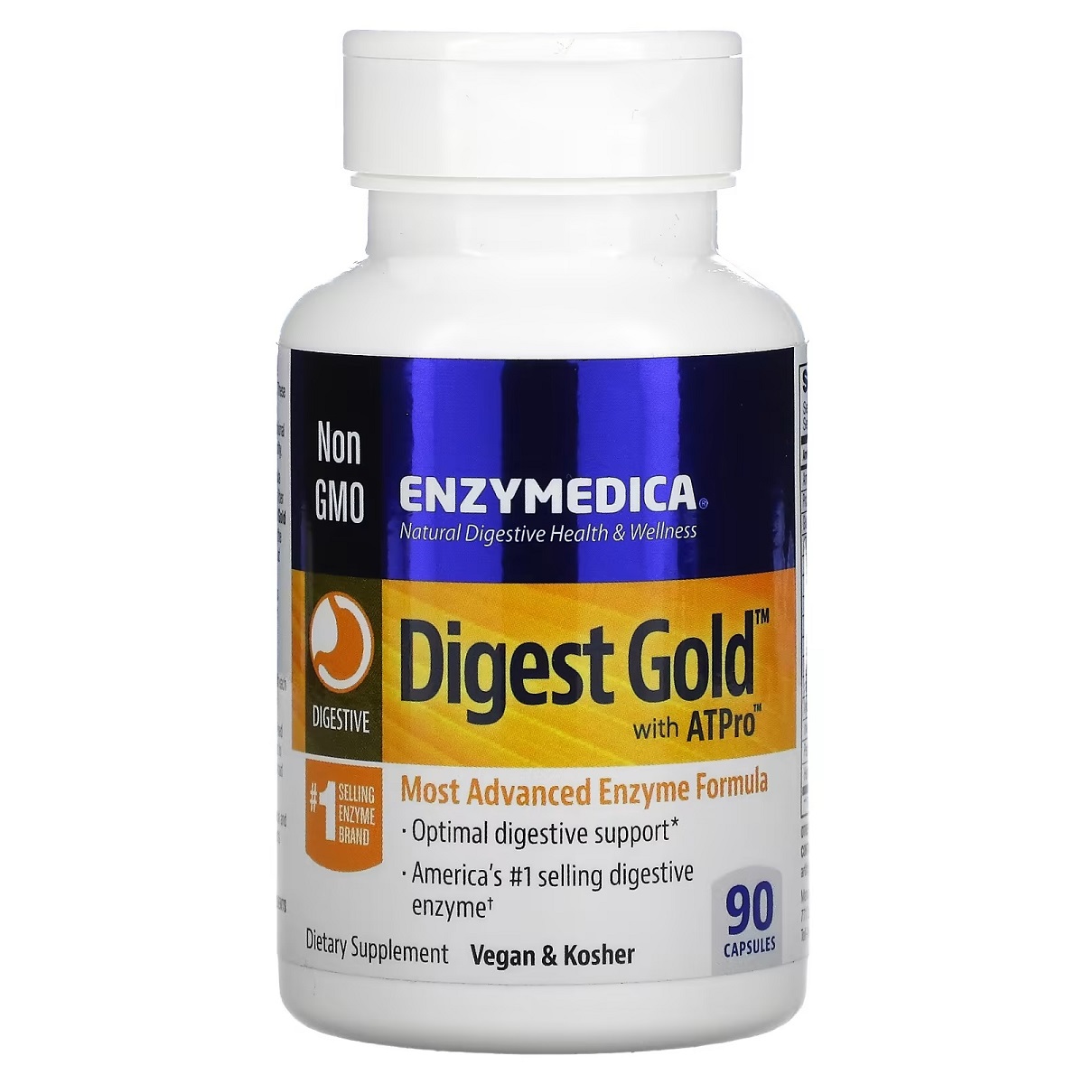 Травні ферменти, Digest Gold з ATPro, Enzymedica, 90 капсул