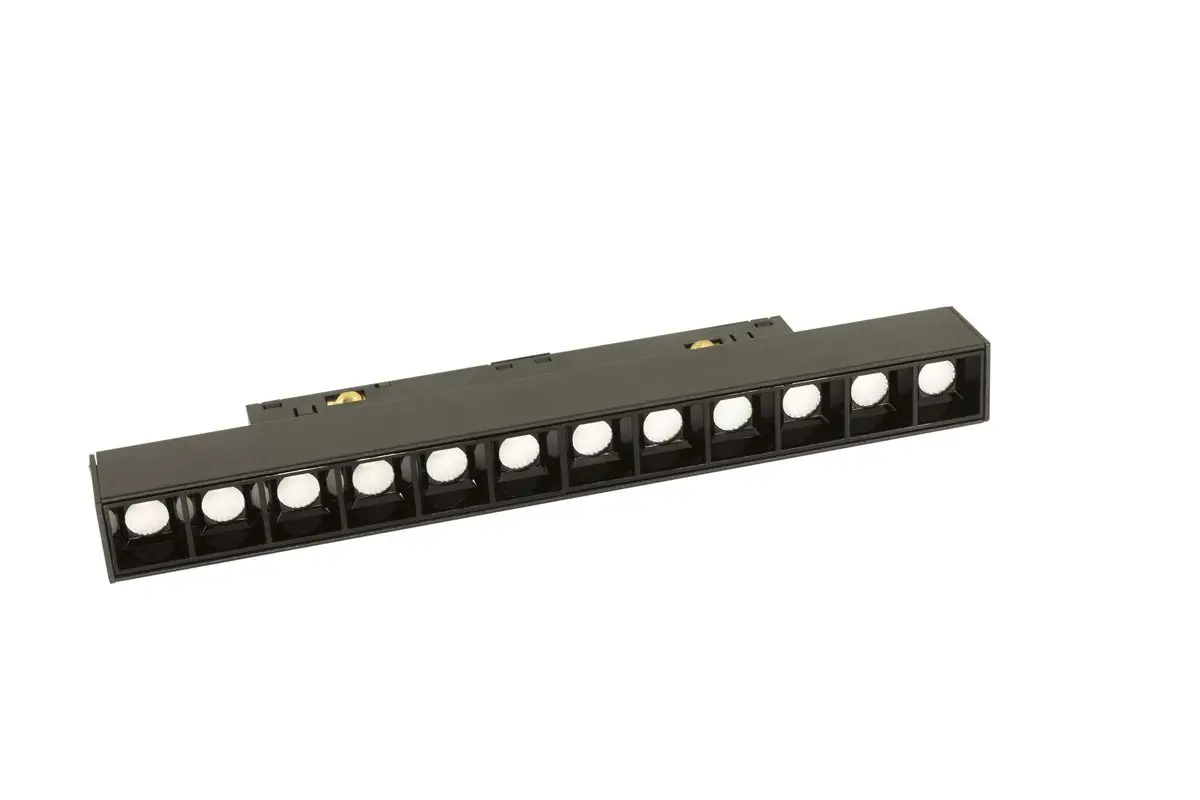 Магнітний світильник лінійний grille light чорний 3000К 36° L220mm 12Вт 1440Lm 48V