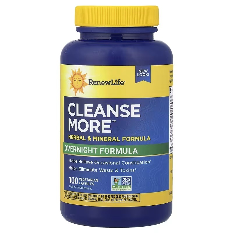 Комплекс Детоксикація (Засіб від Запору), Cleanse More, Renew Life, 100 вегетаріанських капсул