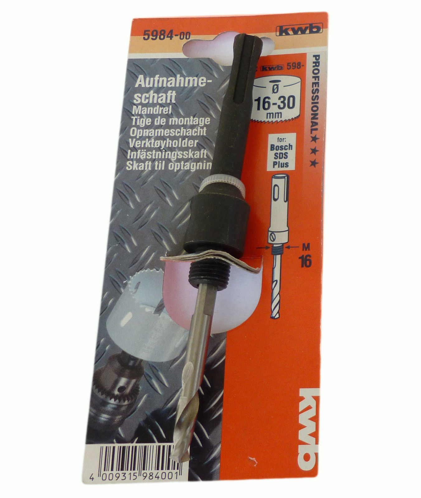 Адаптер для коронок по металу SDS plus Ø14-30 мм, kwb 5984-00