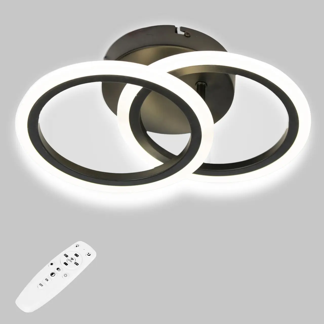 Стельова LED люстра, світлодіодний світильник Sunlight чорний 6326/2