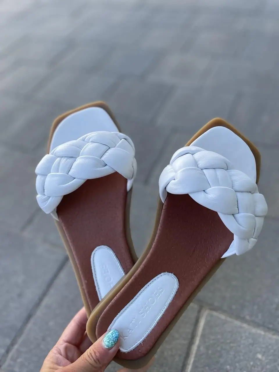 Шльопанці жіночі KATI SHOES 020 білі (літо, шкіра натуральна) (5137) 36