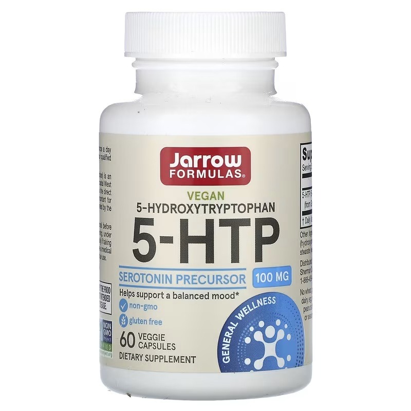 5-HTP (Гідроксітриптофан), 100 мг, Jarrow Formulas, 60 вегетаріанських капсул