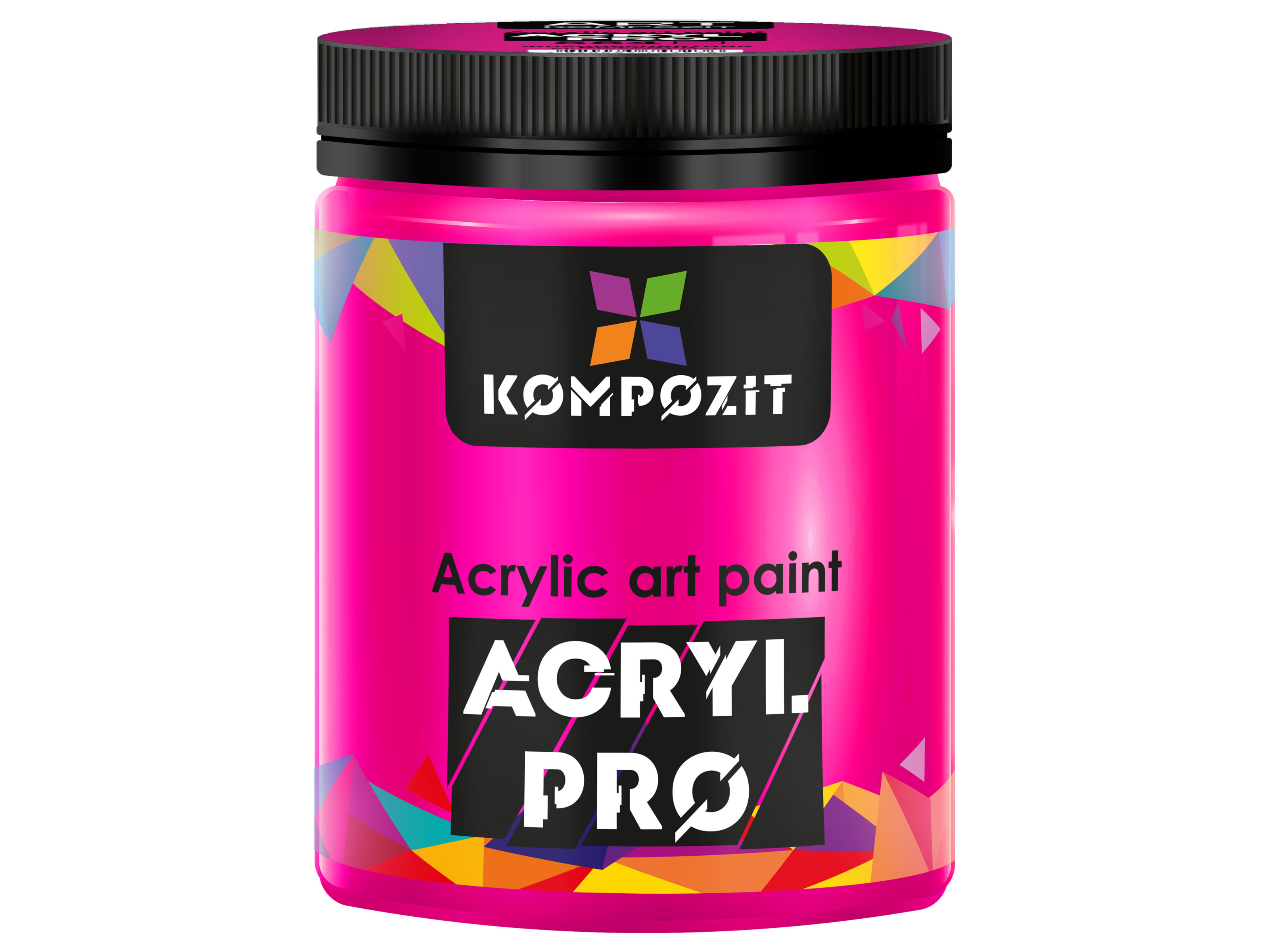 Фарба художня Серія "Флуоресцентна" Acryl PRO ART Kompozit 430 мл, 554 флуоресцентний рожевий