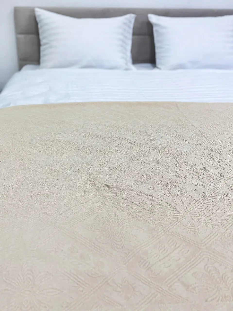 Покривало Ecotton Pique 200х230 см натуральне молочний Natural в крафтовій подарунковій коробці