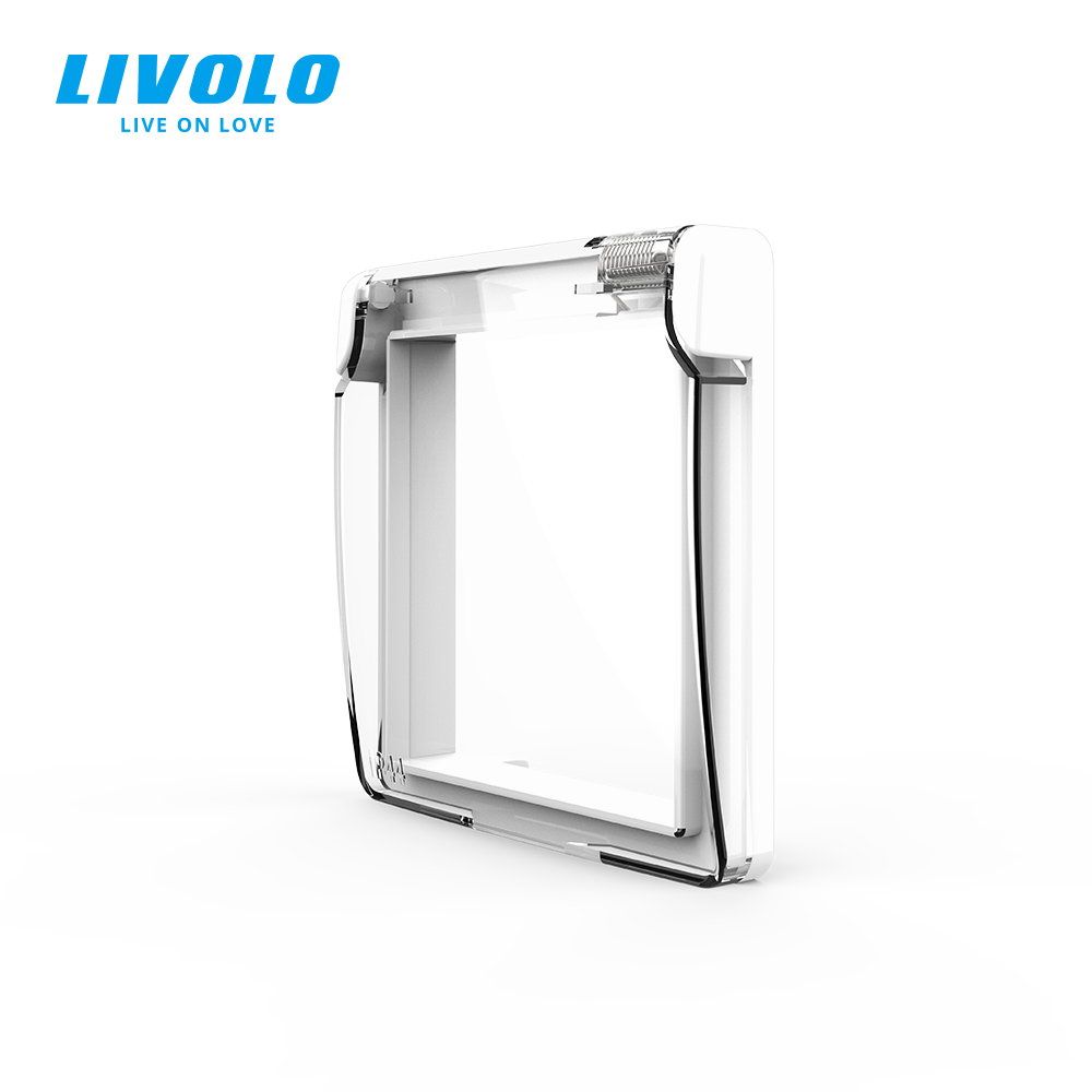 Кришка для розетки LIVOLO IP44 – захист від вологи та бризок, біла (VL-XW001-2W)