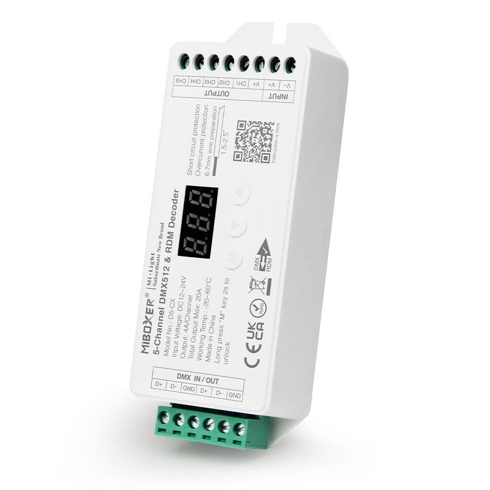 D5 CX-DMX512 5 канальний контроллер