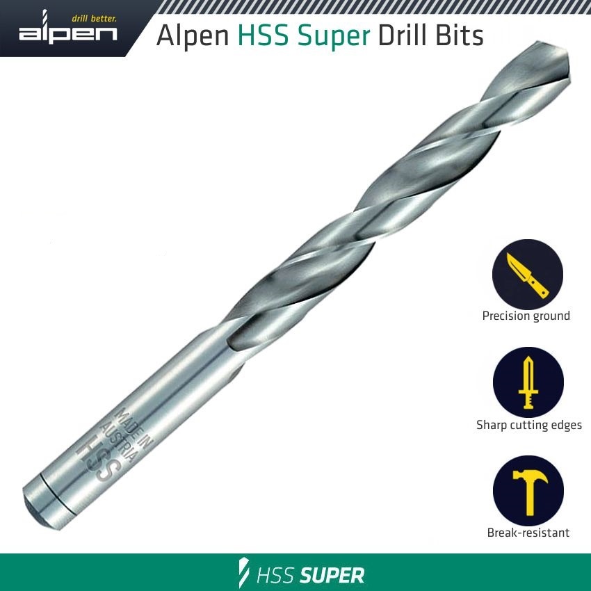 Свердло по металу HSS Super Ø7,0 мм, 10 шт, Alpen 0095100700100