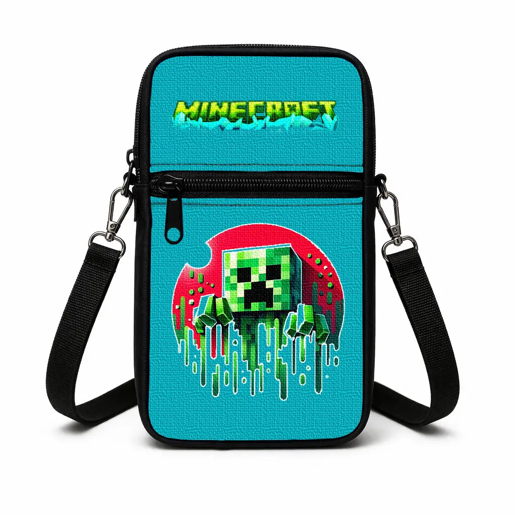 Сумка-чохол для телефону Minecraft,дитяча сумка через плече, водонепроникна міні-сумка (4789)