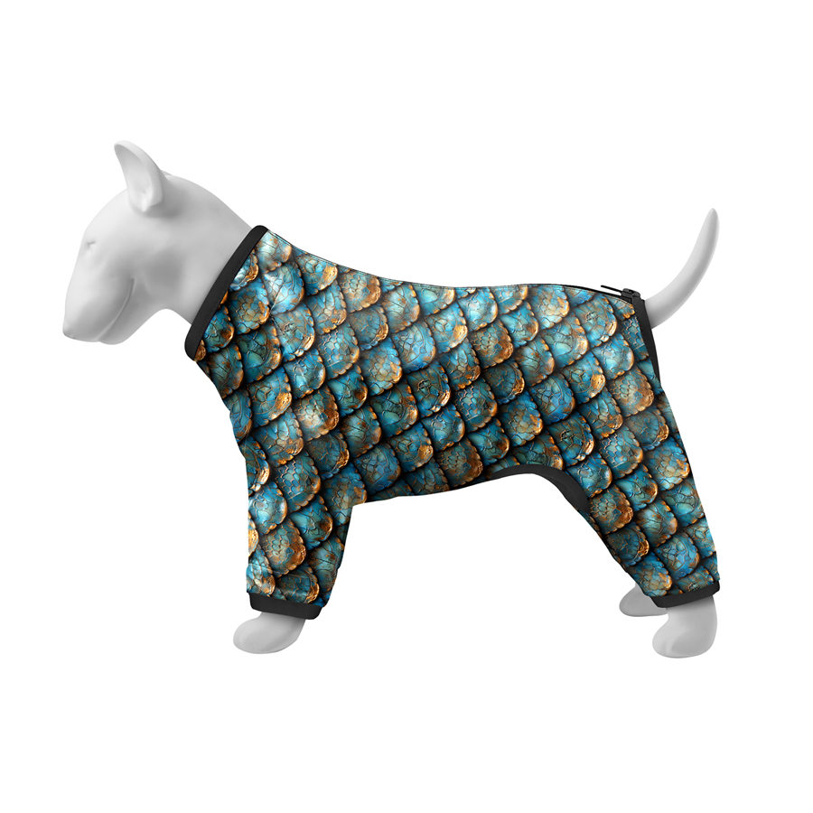 Вітровка для собак WAUDOG Clothes, малюнок "Луска", XS25, В 36-38 см, С 26-28 см