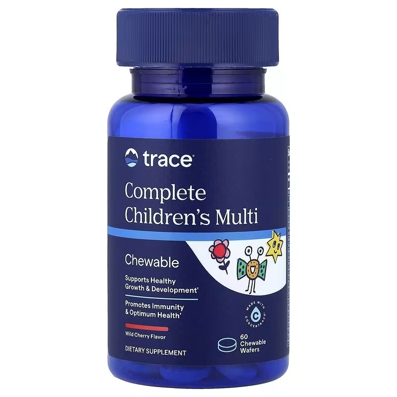 Вітамінно-мінеральний комплекс для дітей, смак вишні, Complete Multi Children's Chewable, Trace, 60 жувальних таблеток