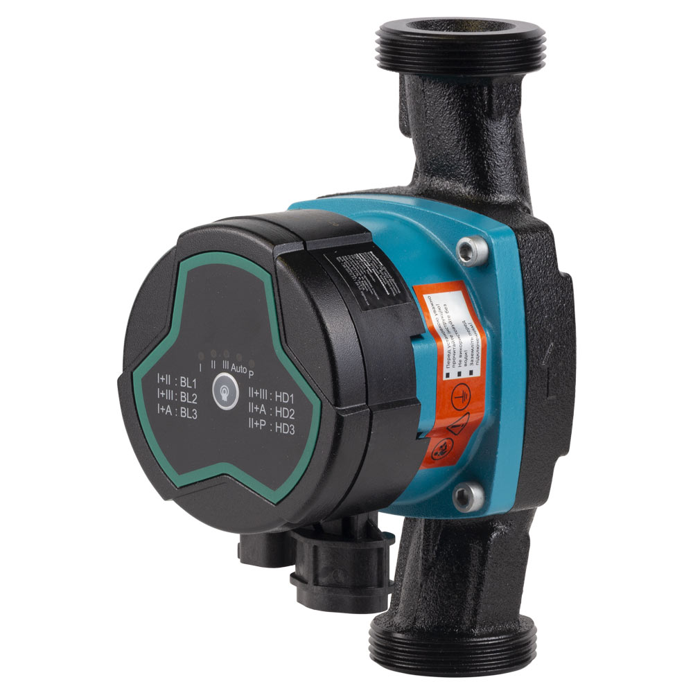 Насос циркуляционный энергосберегающий 5-39Вт Hmax 6м Qmax 53л/мин Ø1½" 180мм + гайки Ø1" AQUATICA GPA25-6/180 III (774053)