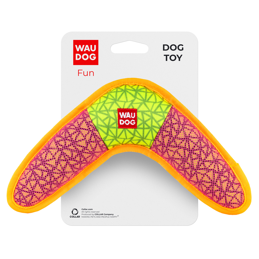 Іграшка для собак WAUDOG Fun, "Бумеранг",Ш 24 см, Д 14 см рожевий