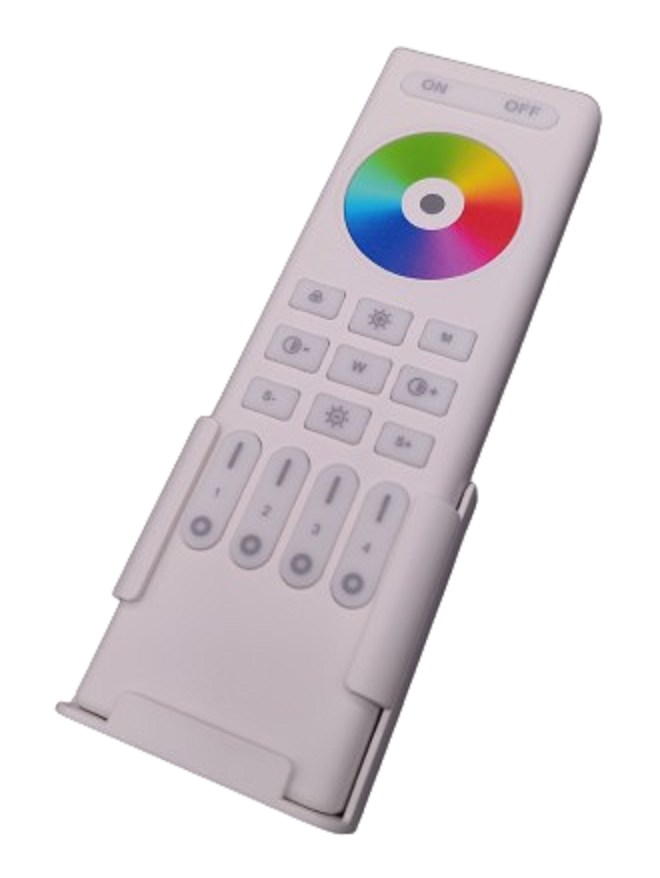 Пульт керування 4-х зонний білий DIM+RGB+CCT RF 2.4G Mi Light