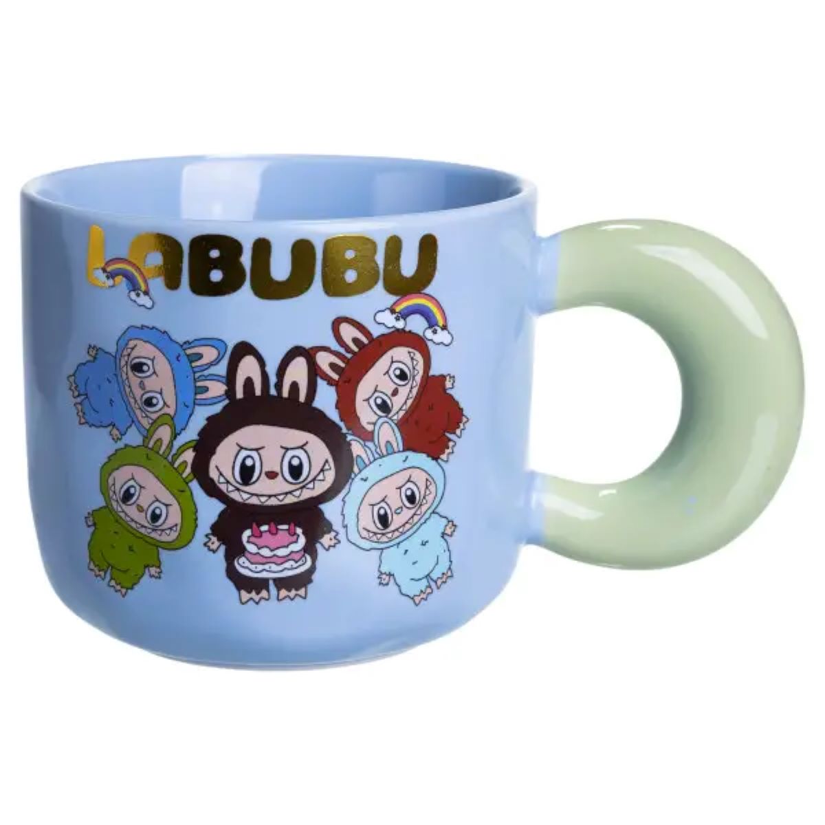 Чашка порцелянова Labubu Bring Joy 400 (мл) подарункова кружка прикольна чашка для дітей на подарунок FM-22C