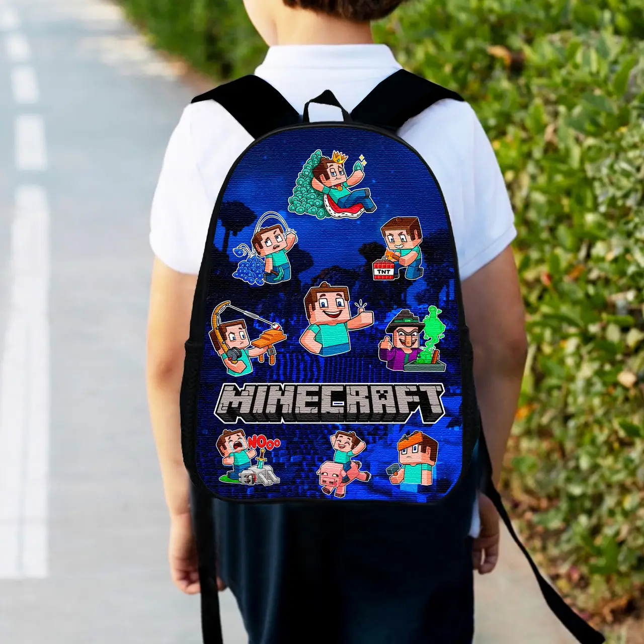 Рюкзак дитячий майнкрафт "Minecraft" 34х27см, міський ранець для хлопчика з принтом (00184)