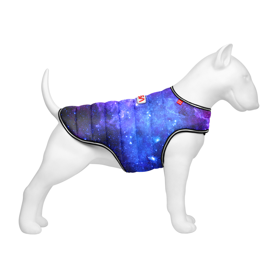 Курточка-накидка для собак WAUDOG Clothes, малюнок "NASA21", XS, А 26 см, B 33-41 см, С 18-26 см