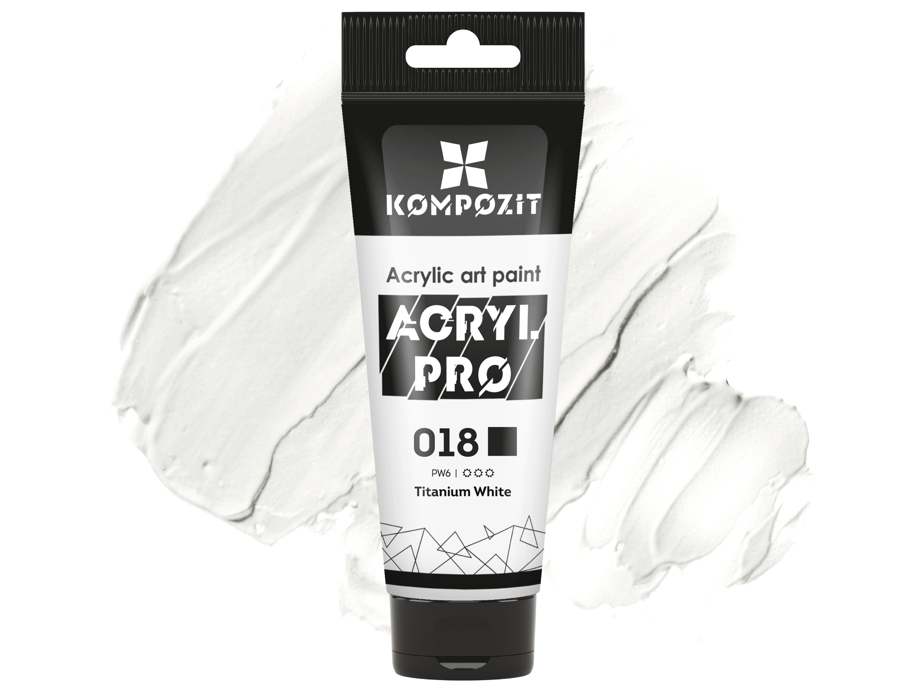 Фарба художня Acryl PRO ART Kompozit 75 мл, 018 білила титанові