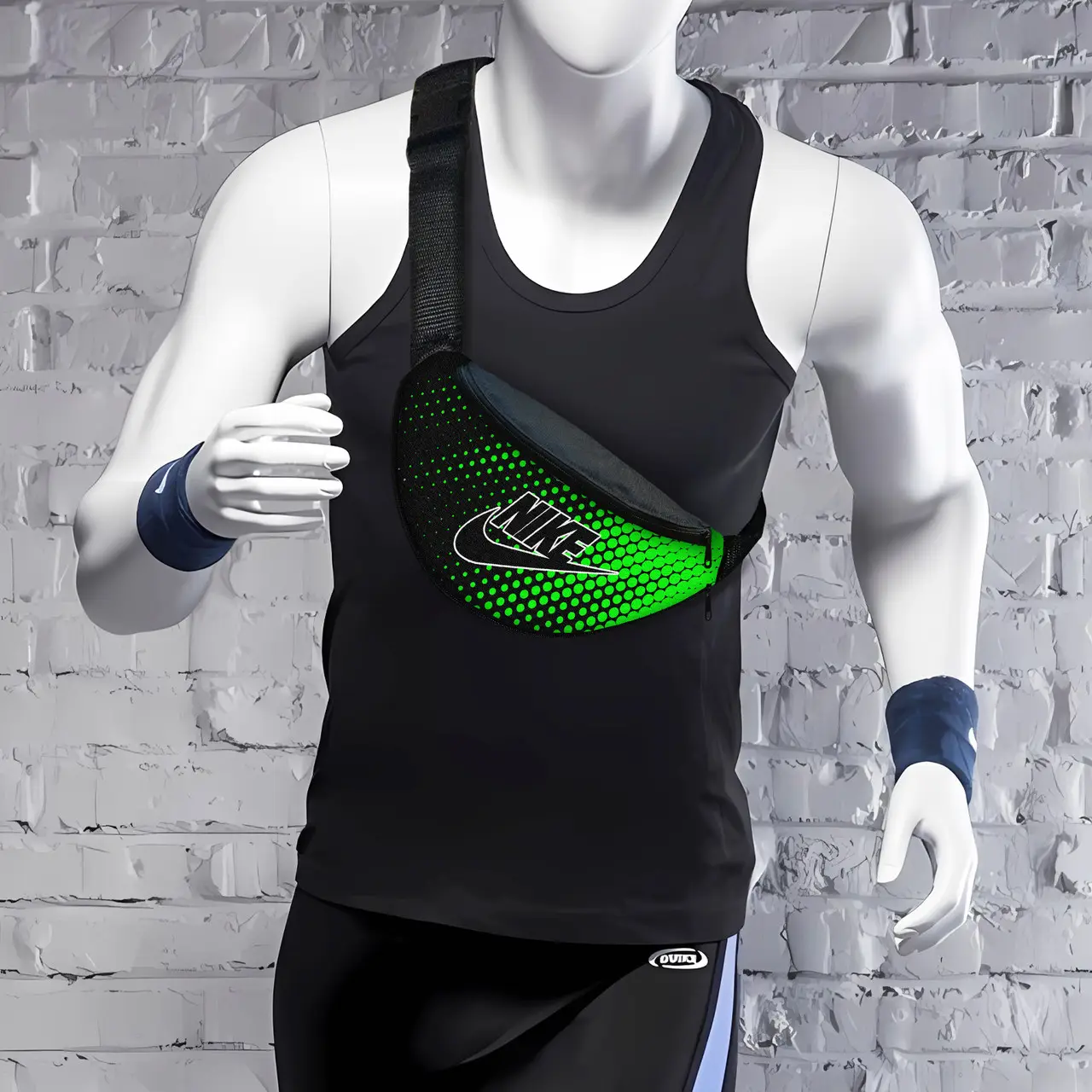 Сумка-бананка Nike чоловіча/жіноча спортивна 32×16 см з розширювачем поясна сумка або сумка через плече (3736)