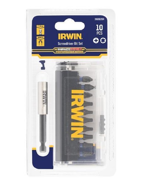 Набір біт Irwin Impact Pro Performance 25 мм Mix з тримачем 10 шт, Irwin IW6062504