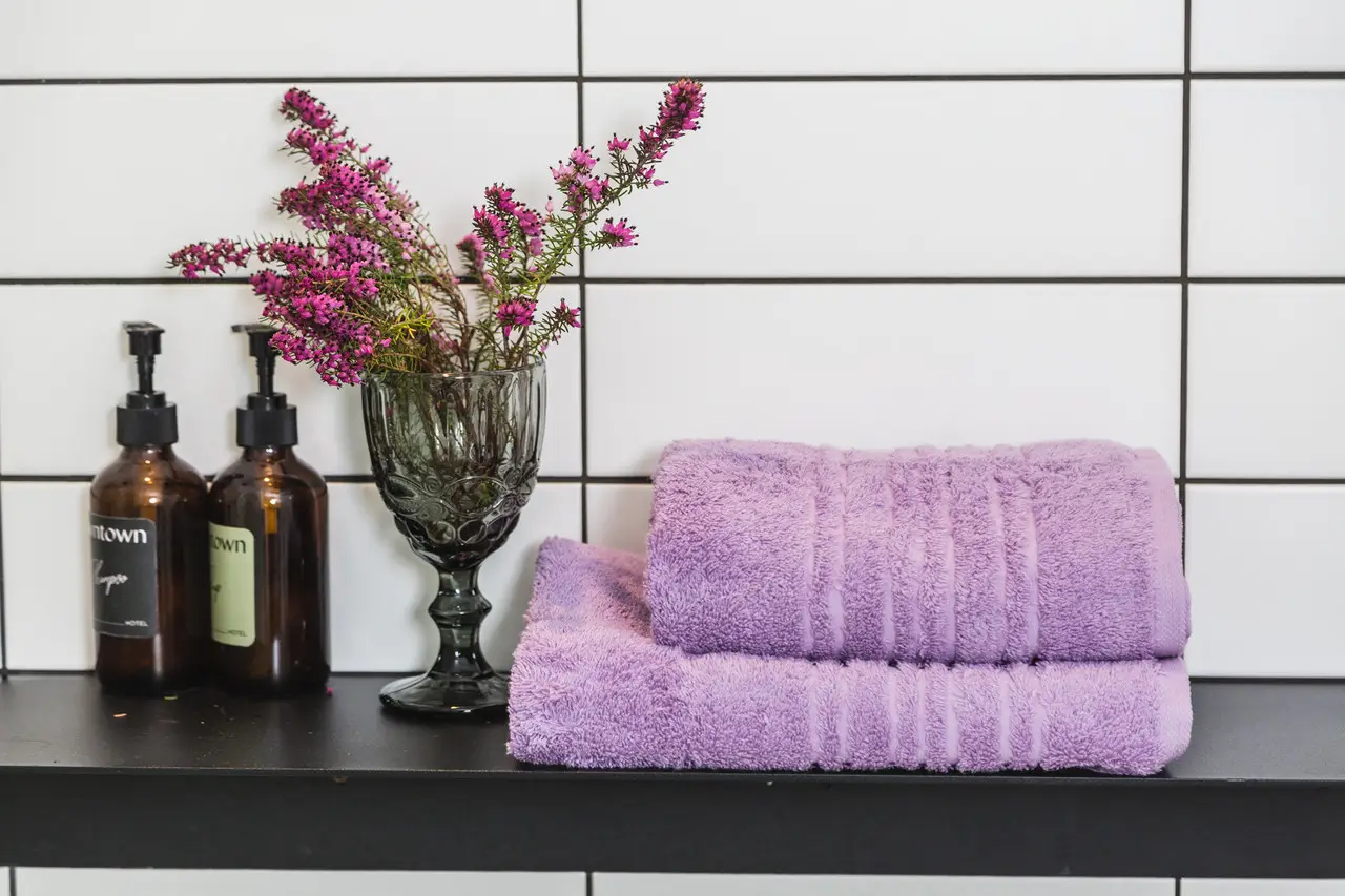 Рушник махровий Ecotton 50х90 см високої щільності 550 г/м² бузковий Lilac 1 шт.