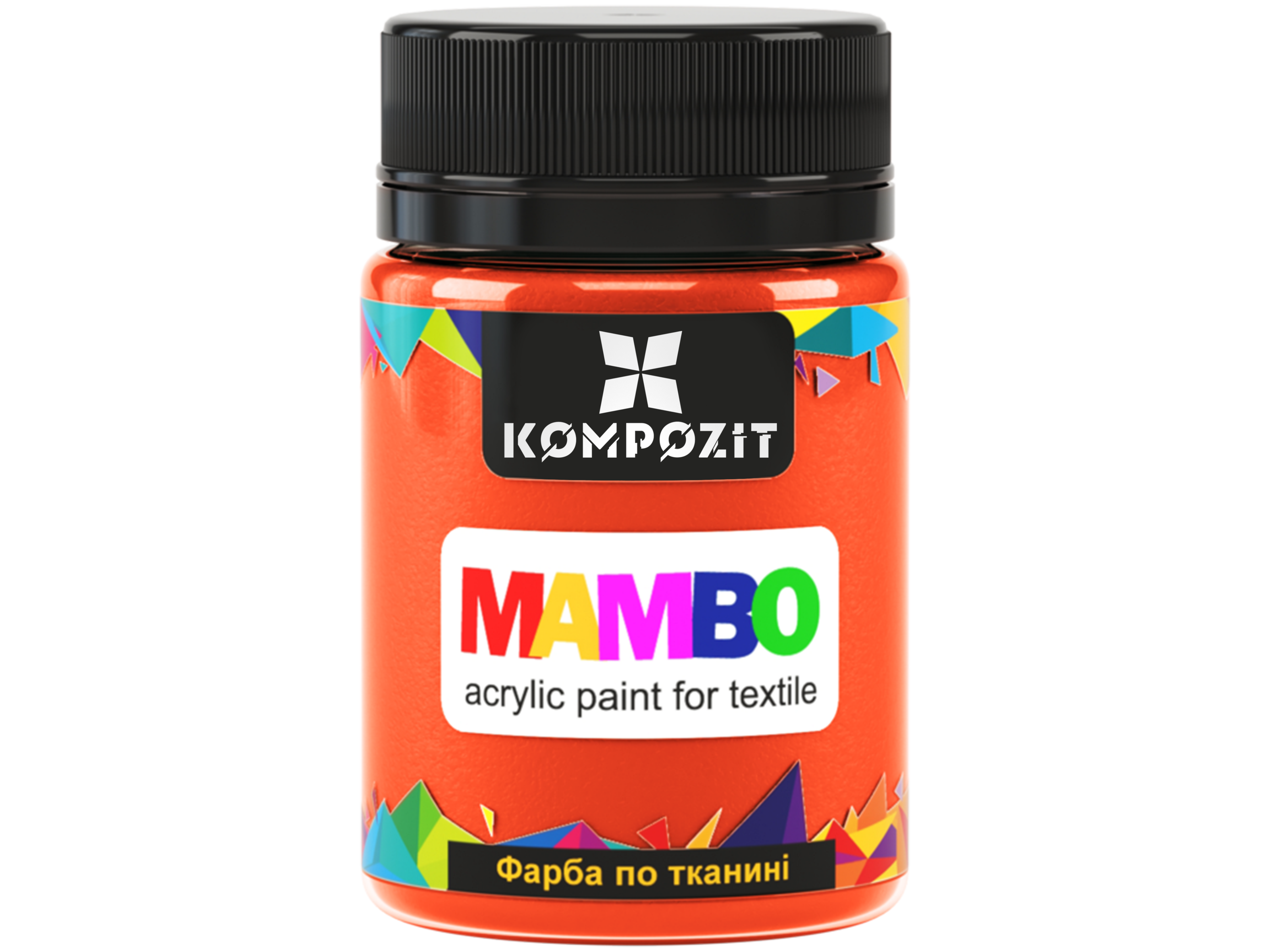 Фарба по тканині Серія (Флуоресцентна) МАМВО ART Kompozit, 50 мл, 83 флуоресцентний помаранчевий