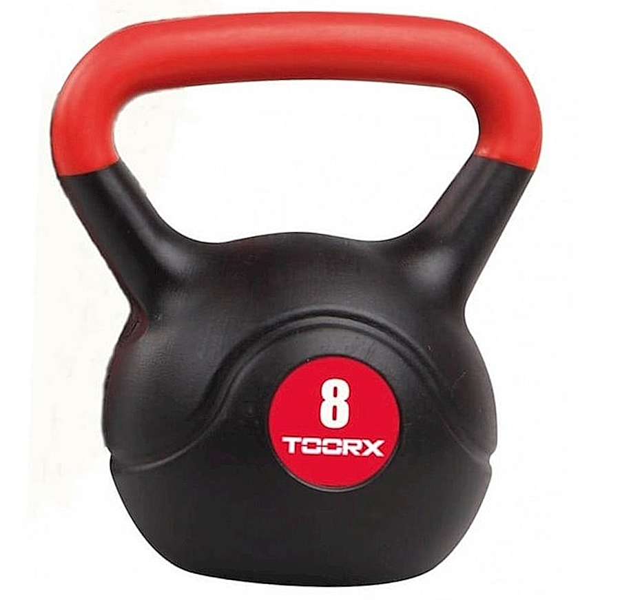 Гиря вінілова Toorx PVC 8 кг Black/Orange (KRP-8)