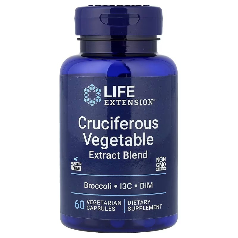 Екстракт хрестоцвітих, Cruciferous Vegetable Extract Blend, Life Extension, 60 вегетаріанських капсул